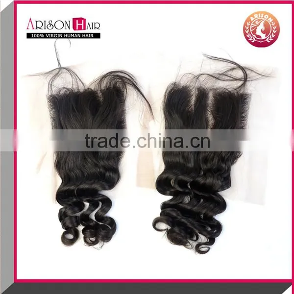 Wholesale 7A Grade Cheap Human Hair Lace Closure Bleached Knots Free Parting Brazilian Hair Closure Piece photo-6