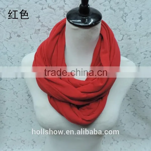 Wholesale Solid Color Lady Fashion Infinity Scarf photo-4