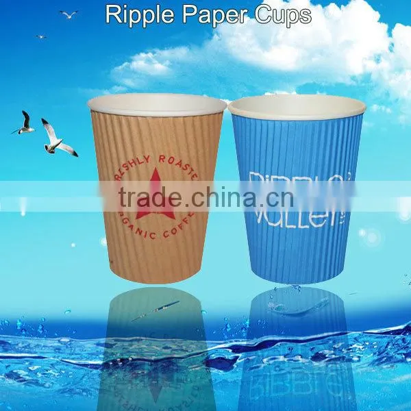 Custom Logo Print Coffee Ripple Paper Cups photo-5