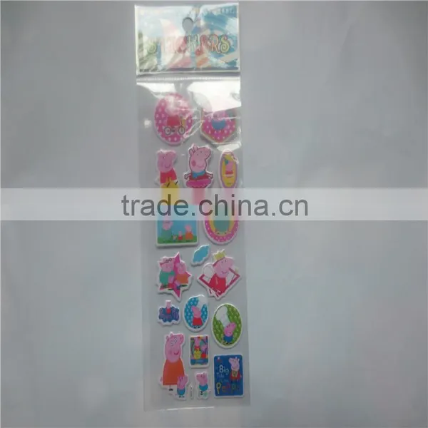 Pink Pig Sticker Manufacturer Three-dimensional Stereo 3 d Cartoon Bubble Stickers Fancy Reward Sticker Bubbles photo-3