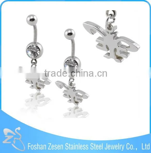 Factory Direct Sale Hypoallergenic Women Dangle Vivid Scorpion Belly Button Rings photo-5