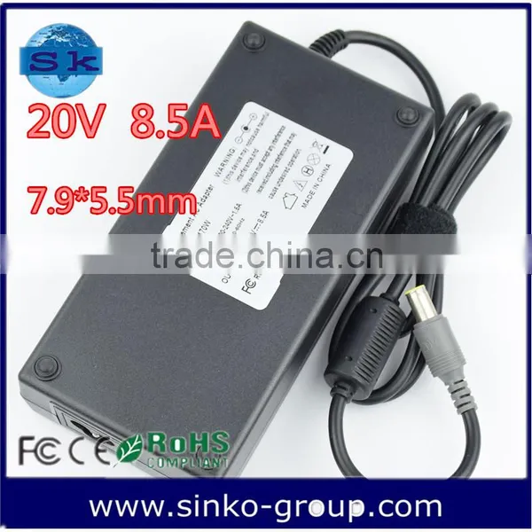 20v 8.5a Shenzhen Wholesale ac Adapter Charger for Lenovo 7.9*5.5mm