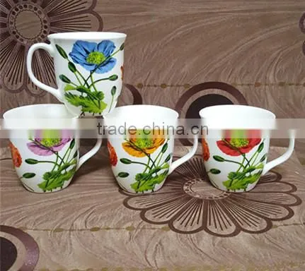 Cheap 8 oz New Bone China Mug for Pakistan That Decal Beautiful Flowers photo-2