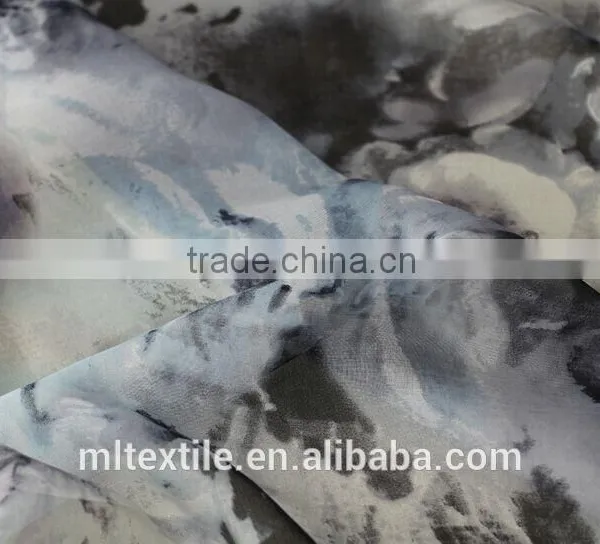 Natural Pure 100% Mulberry 6 Momme Silk Chiffon Fabric photo-2