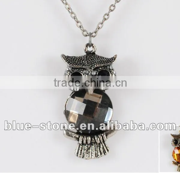 2012 Hot Selling Newest Fashion Crystal Owl Necklace