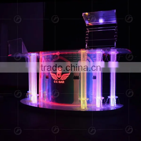 Night Bar Acrylic LED Table Designs, Night Club dj Facade, Night Bar Booth photo-5