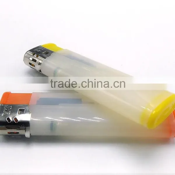 Hot Selling Semi Transparent Colored Plastic Lighter photo-5