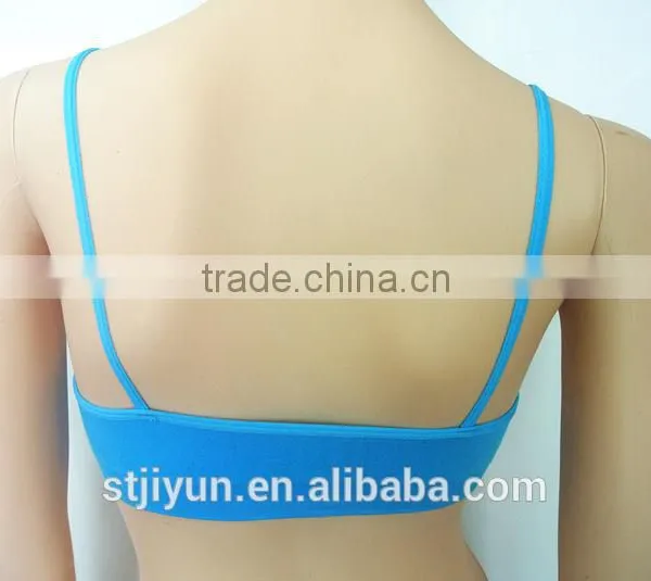 High Quality Wholesale Blue Seamless Teenage Girl Bra And Underwear photo-2