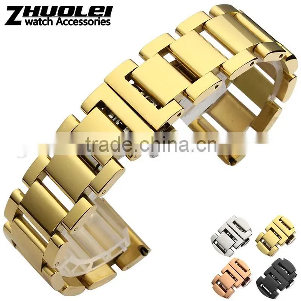 18|20|21|22mm High Quality Imported Stainless Steel Watch Bracelet With Fashionable Buckle Wholesale 3PCS photo-4
