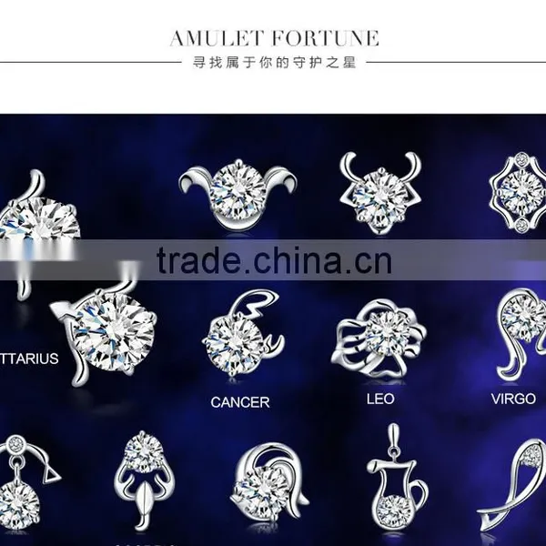 12constellation New Model Stud Earring Silver For Women Popular New Style Earrings photo-3