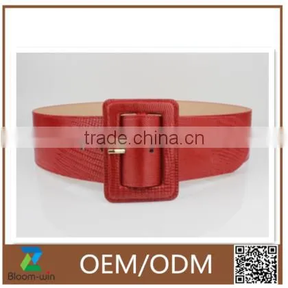 2016 Fashion Stylish Wide Size PU Woman Dress Belt for Woman With Square a Buckle