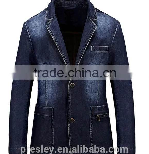 Vogue Blue Men's Fashion Trend Denim Jackets Short Jean Coat With High Quality photo-2