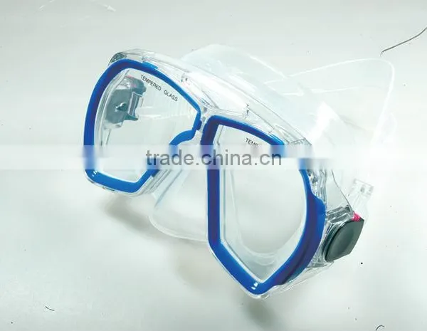 Frameless Diving Mask Snorkel With Ce Certificates One Piece Glass Lens photo-2