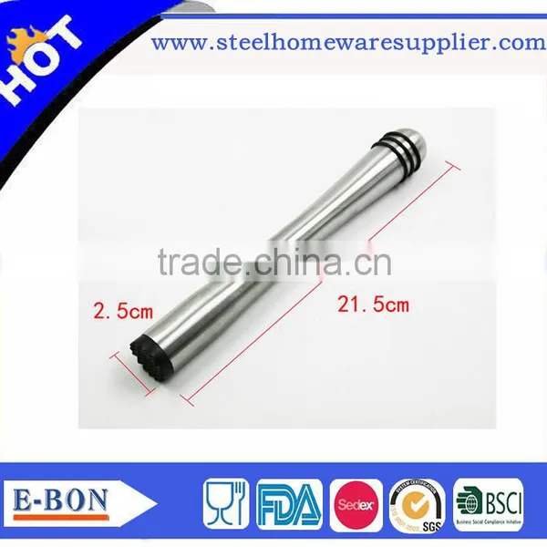 Hot Sale Stainless Steel Cocktail Muddler With Black Plastic Head Barware Supplier's Choice photo-6