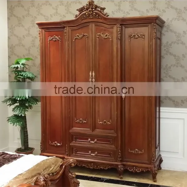 Bedroom Almirah Wood Bed French Provincial Furniture photo-6