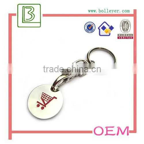 Supermarket Shopping Cart Trolley Coin Keychain photo-6