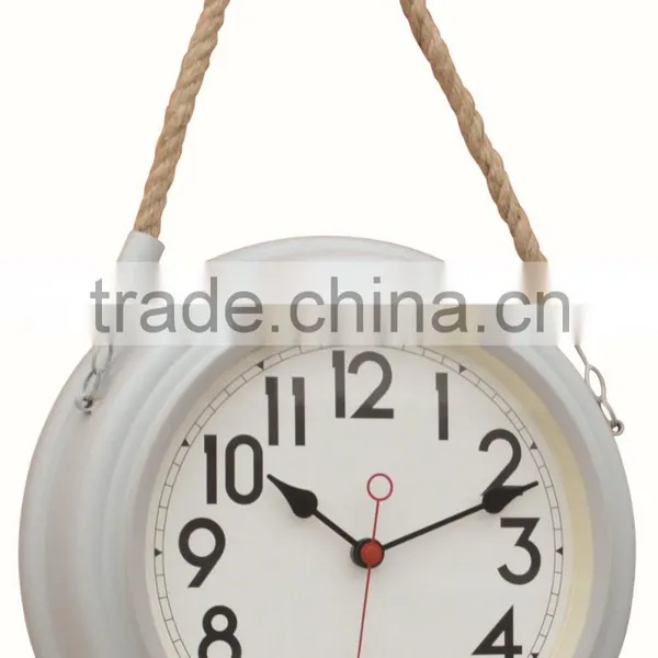 Retro Rope Home Metal Mounted Clock Decorative Wall Clock photo-2
