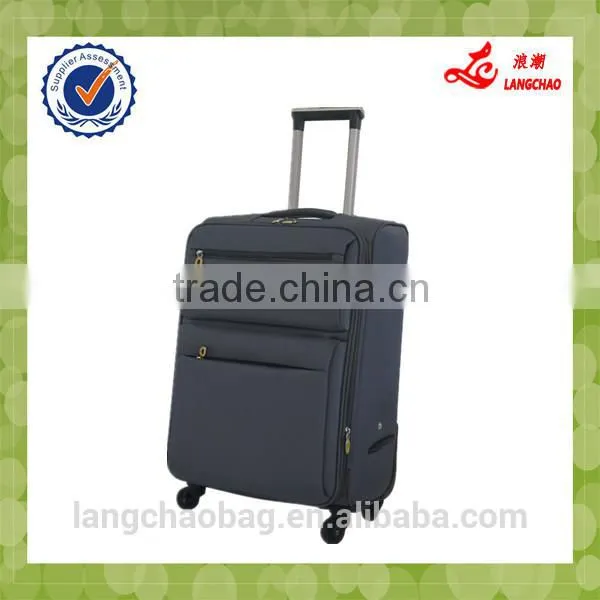 Durable 600D High Quality Real Push Trolley 4 Wheels Trolley Luggage Bag photo-3