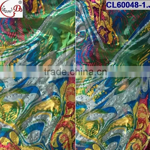 CL60048 New Fashionable Good Quality Silk Lace Fabric With Stones Wholesale