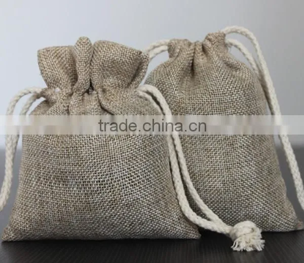 Functional Cotton Linen Drawstring Bag With Low Price Supplier's Choice photo-3