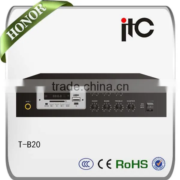 ITC T-B20 Series 20W 40W 60W Optional Support Bluetooth and Offline Memory Small PA Amplifier With MP3 Player photo-3
