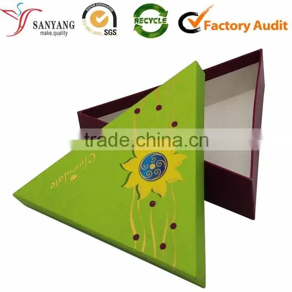 Creative Triangle Shape Biscuit Cookie Paper Gift Box Small Candy Packing Box With Lid photo-4