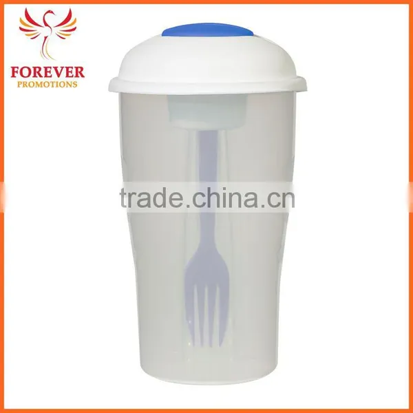 Wholesale Cheap Functional Salad Shaker Cups With Fork Bottle photo-3