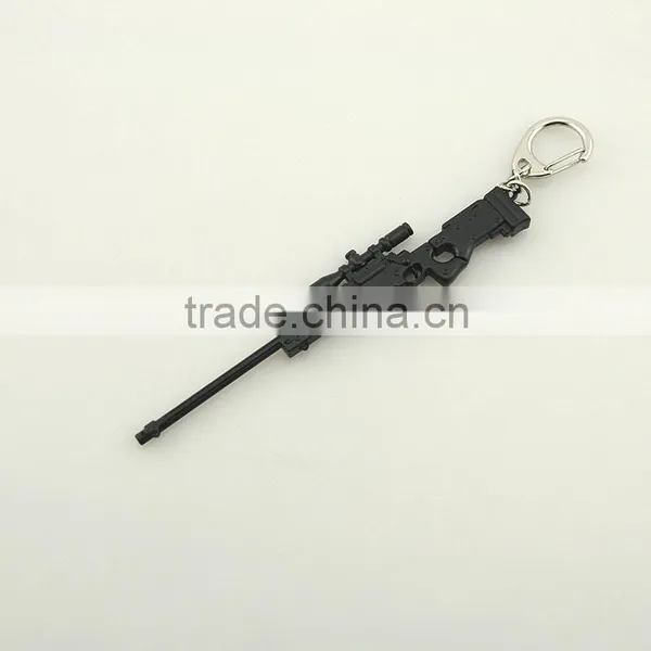 Small Gift Silver Plated Metal Gun Design Stainless Steel Keychain for Men Supplier's Choice photo-6