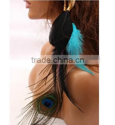 Feather Hair Band,Boho Chic Hairband With Beads,Wedding Party Hairband photo-4