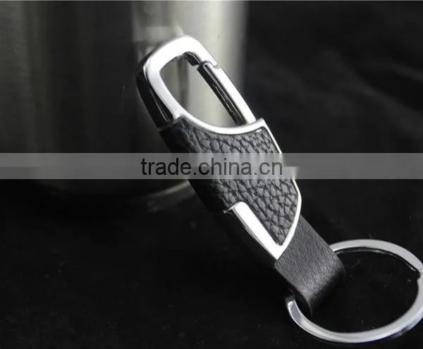 Man's New Design Leather Keychain/fashion Leather Metal Keychain photo-2