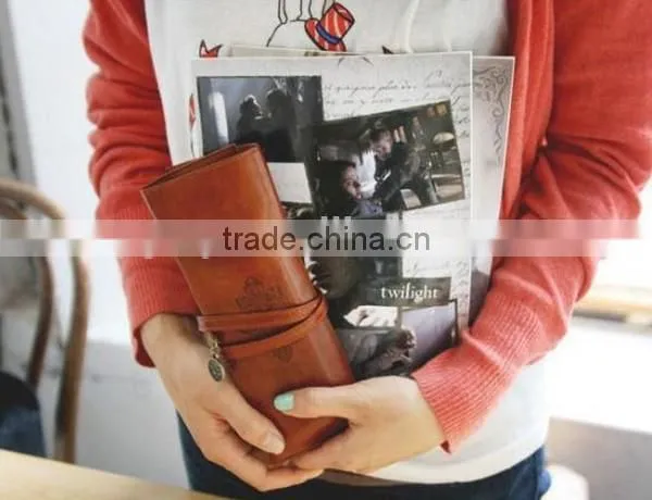 City Twilight Creative Pencil Bag Roll Leather Make Up Cosmetic Pen Case Pouch Purse Bag For School photo-6