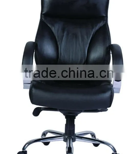 PU Leather Chromed Armrest and Base Buffalo Top Leather Office Chair AGS-6017-1