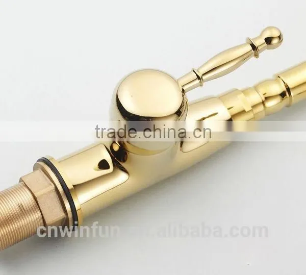 Sanitary Ware Kitchen Basin Sink Faucet Gold Brushed Kitchen Faucet photo-4