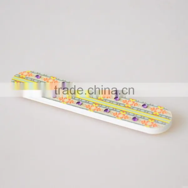 Wholesale Custom Bling Acrylic Rhinesone Nail File Emery Board Nail Care Coloful Nail File Factory photo-3