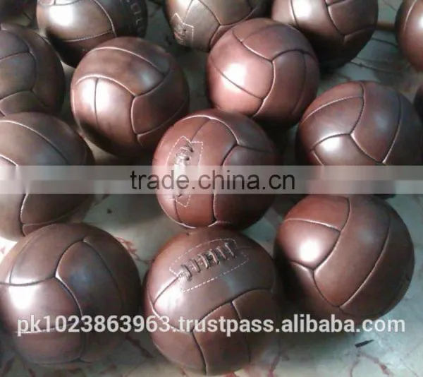 Antique Brown Leather Soccer Ball photo-2