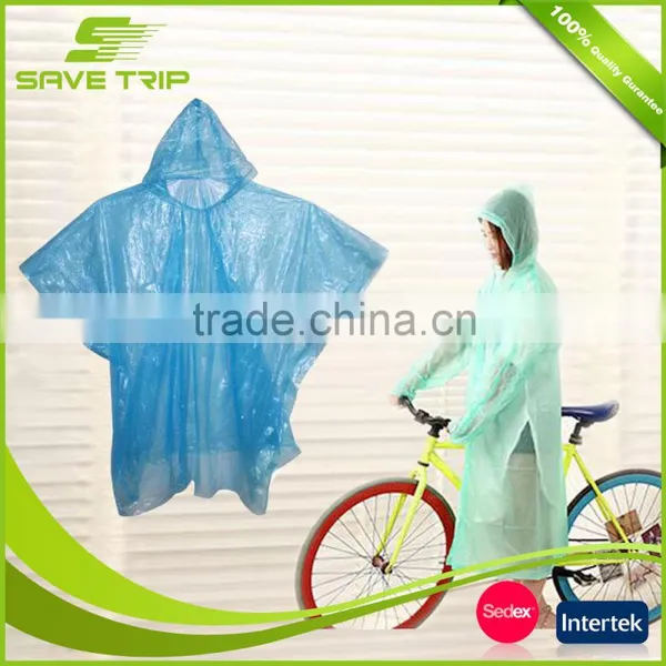 Promotional Disposable Emergency PE Disposable Plastic Rain Coat Poncho in Ball photo-2