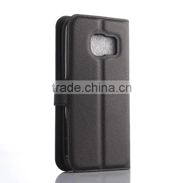 Wallet Leather Case for Samsung Galaxy s7 S7edge Lichi Pattern Leather With Credit Card Slot Holder Stand Flip Leather Cover photo-3