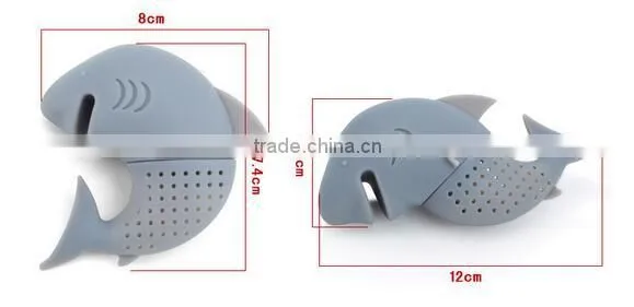 Lovely Shark Silicone Tea Strainer Tea Filter Tea Infuser Portable Tea Tools Kitchen Accessories photo-2