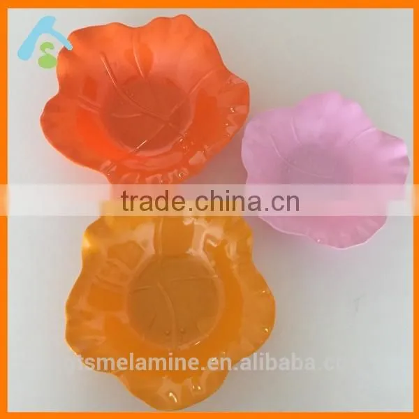 High Quality Flower Shaped Melamine Plate Set in Assorted Color photo-6