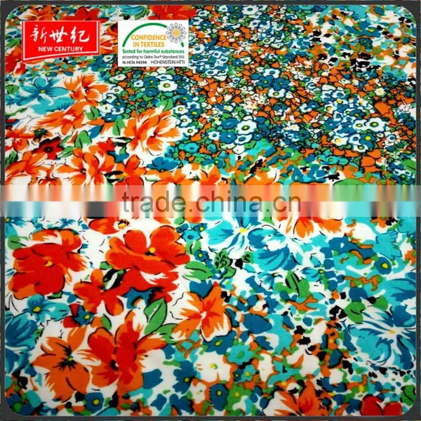 Flower Pattern Printed 100% Plain Rayon Viscose Fabric for Women Clothes photo-3