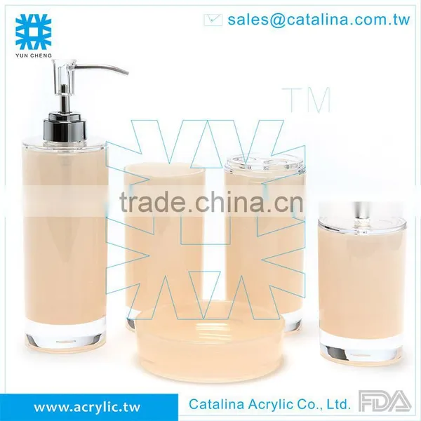 Set or Separate of Tumbler Lotion Dispenser Cotton Jar Soap Dish Acrylic Diamond Bathroom Supplies With Serving Tray photo-3