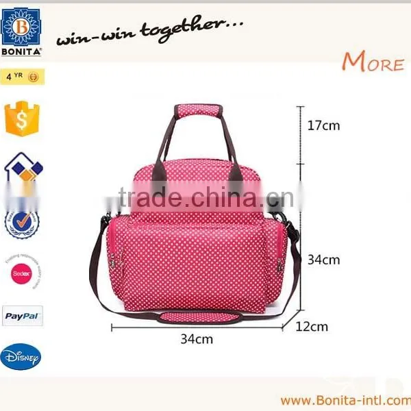 2016 New Baby Love Pink Quilted Diaper Backpack Mummy Baby Travel Mother Bags photo-6