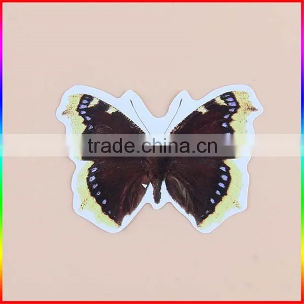 Custom Design Paper Butterfly Sticker, Waterproof Removable Adhesive Vinyl Decoration Sticker photo-2