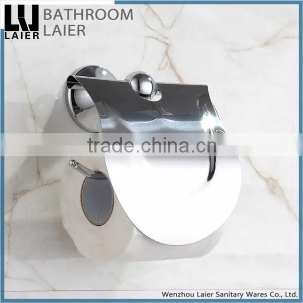 China Manufacture Covered Zinc Alloy Chrome Finishing Bathroom Sanitary Items Wall Mounted Toilet Paper Holder photo-2