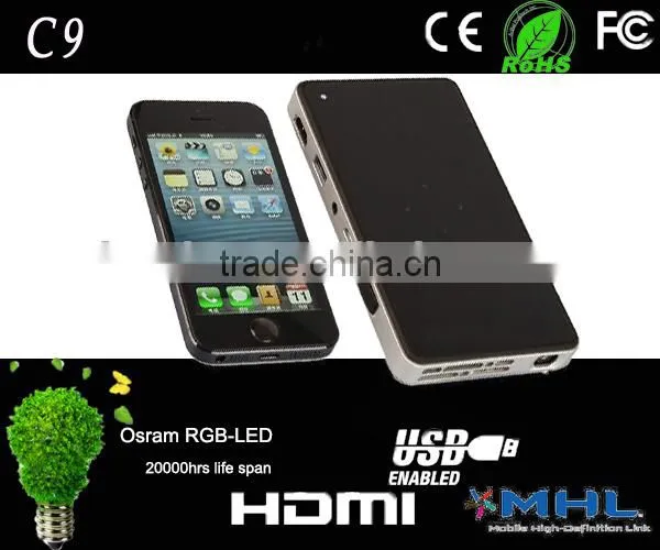 Best Selling Projector / Mini Projector for Mobile Phone / Mini LED Projector C9 With 5000mAh Built-in Battery photo-6