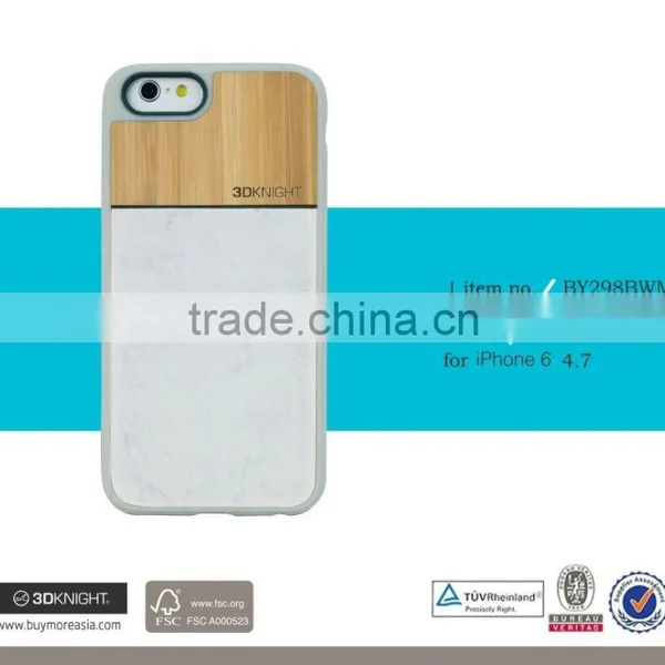 Full Protective Phone Case for Iphone 6 Case Natural Marble Pattern Cell Phone Cover for Iphone 6s Case Marble Wood photo-4