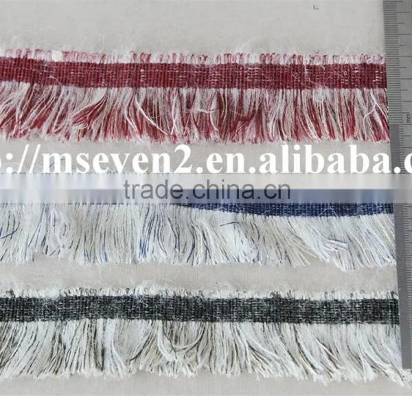Good Looking Kintting Tassels Red and White Lace Trim for Garment Accessories photo-6