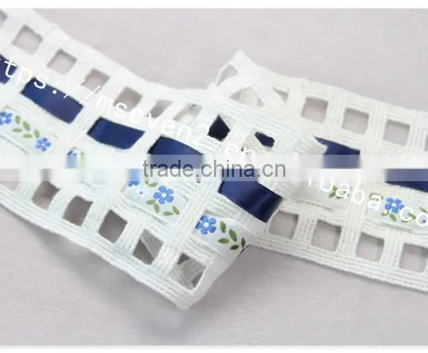 Special Design 7cm Width Combined Wholesale Satin Ribbon With Ladder Trim photo-4