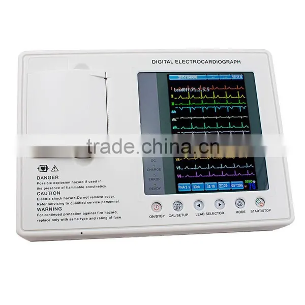 Digital Three Channel 12 Lead ECG Machine--CE FDA Approved Color Echocardiogram photo-2