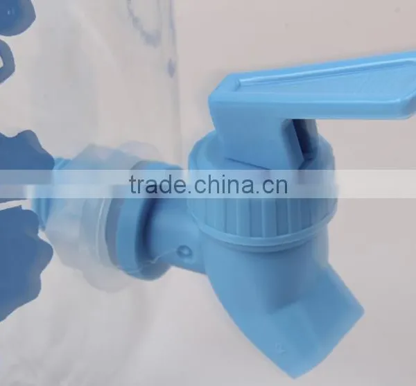Wholesale Hot Sell Plastic Blue Beverage Dispenser Juice Jar Whit One Bibcocks With Four Cups for Store Beverage photo-5